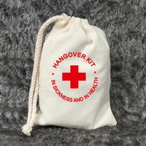 In Sickness and In Health -Wedding Favors - Bachelor Party - Recovery Kits - Wedding Welcome Bags - Bachelorette Party Favor - Hangover Kit