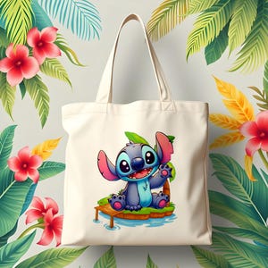 Stitch and Angel Tote Bag - Etsy