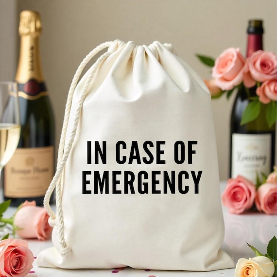 In Case of Emergency-Emergency Bag-party bag-hangover kit-bachelorette bag-wedding favor-party favor bag-hangover relief kit-hen party