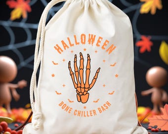 Halloween Bachelorette Treat Bags, Halloween Treat Bags for Kids, Skeleton Party Favor Bags, Dark Halloween Party Bags,Halloween Treat Bags