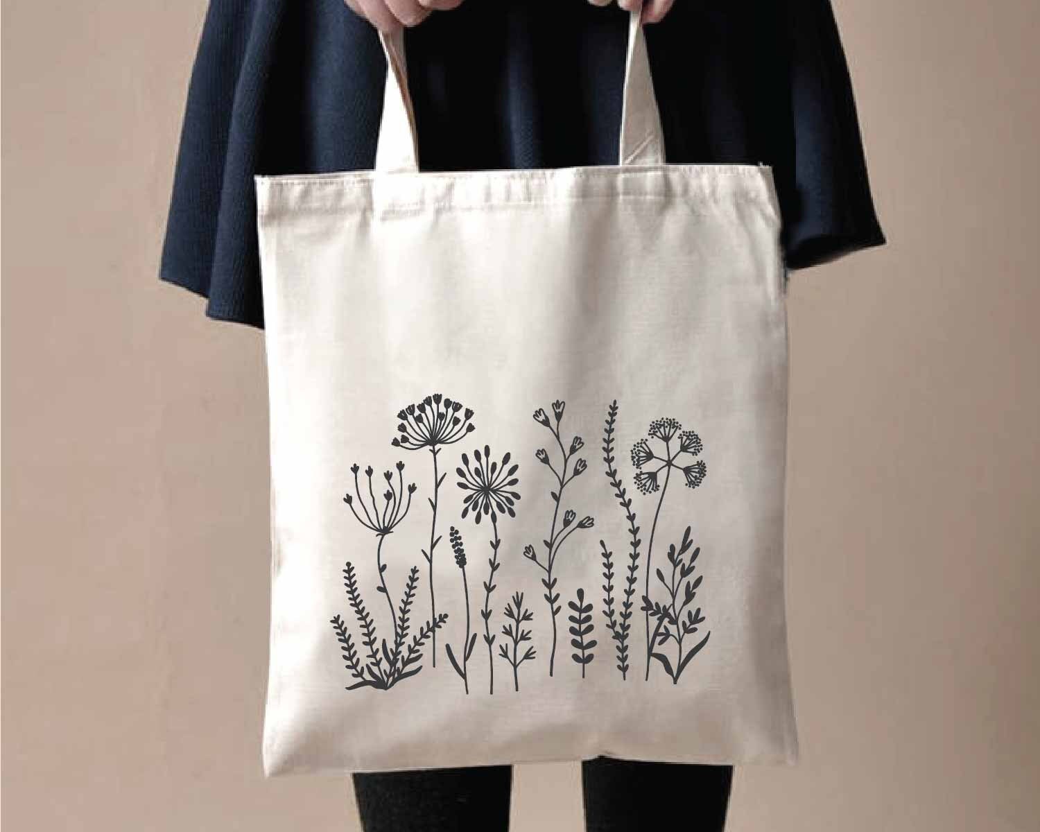 Wild Flower Large Tote Bag