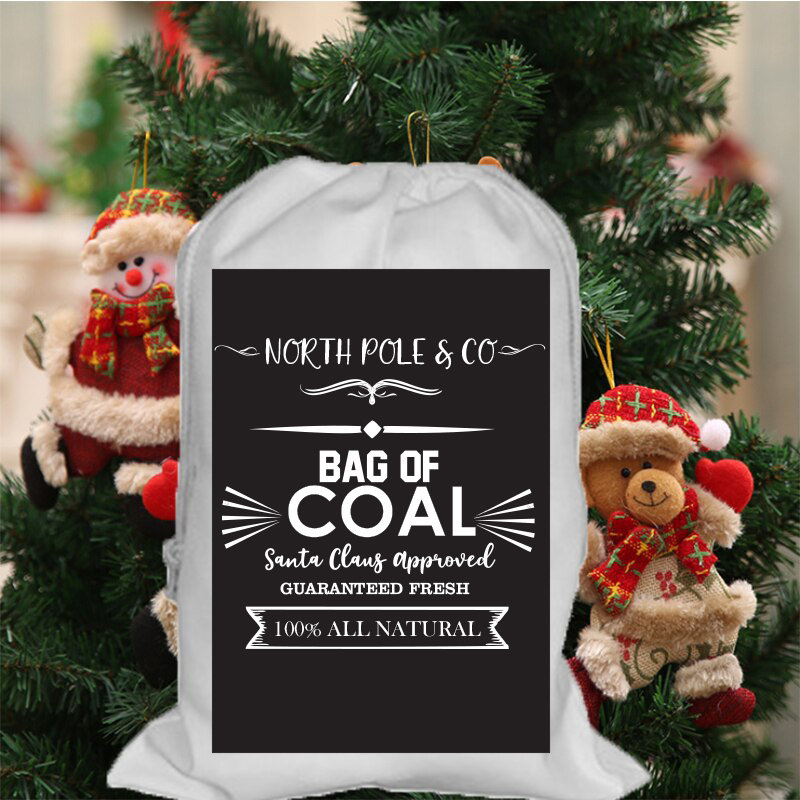 Christmas Coal Bag Santa Sack Lump of Coal Santa | Etsy