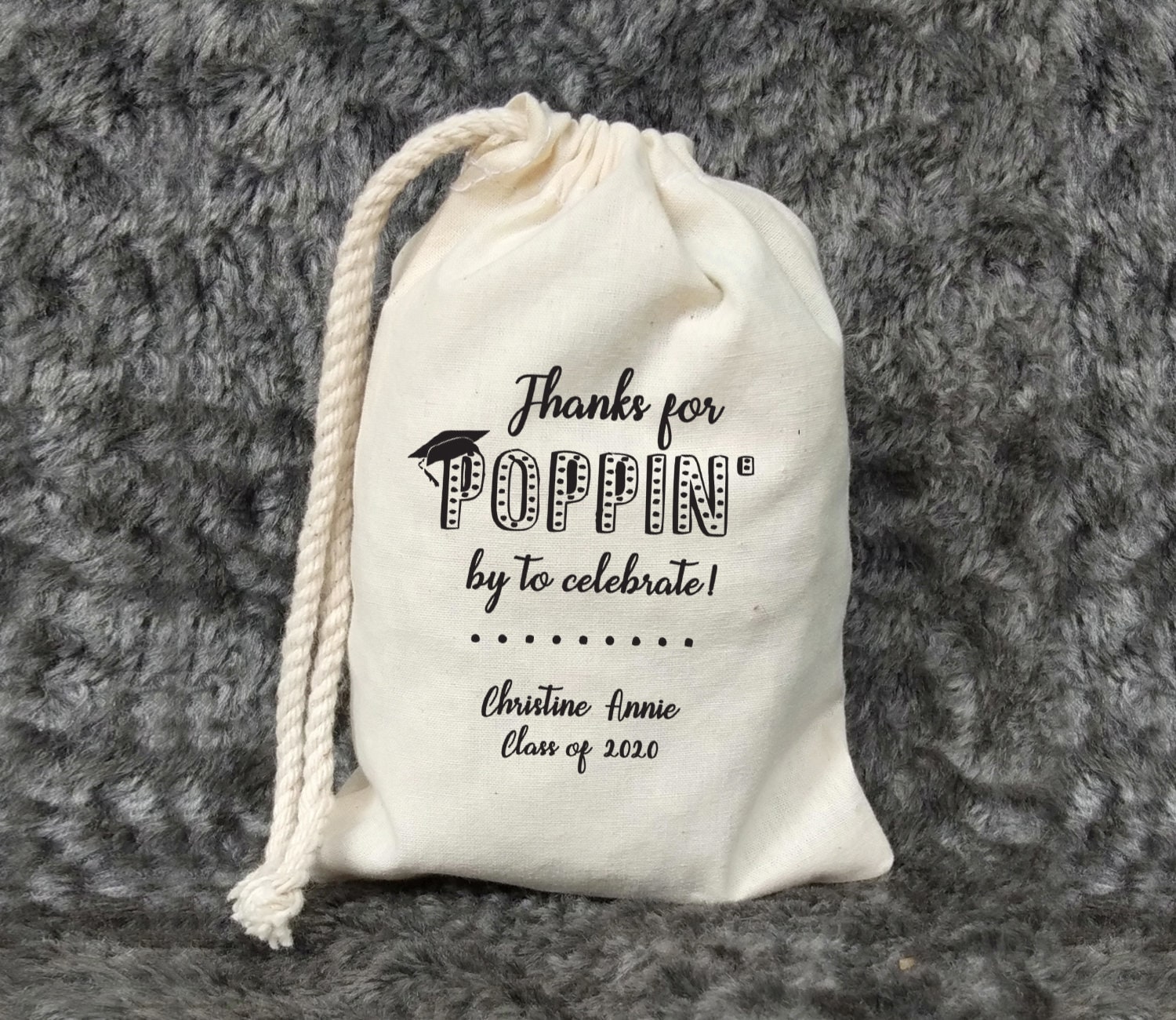 Thanks for POPPIN BY Graduation Favor Bag. Graduation Party - Etsy