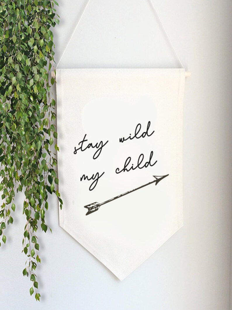 Canvas Banner Fabric Wall Hanging Wall Banner Single Etsy