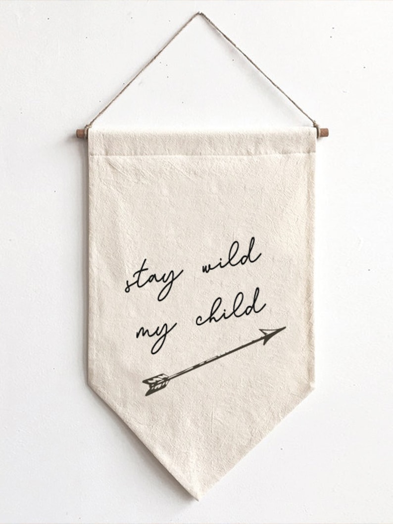 Canvas Banner Fabric Wall Hanging Wall Banner Single Etsy