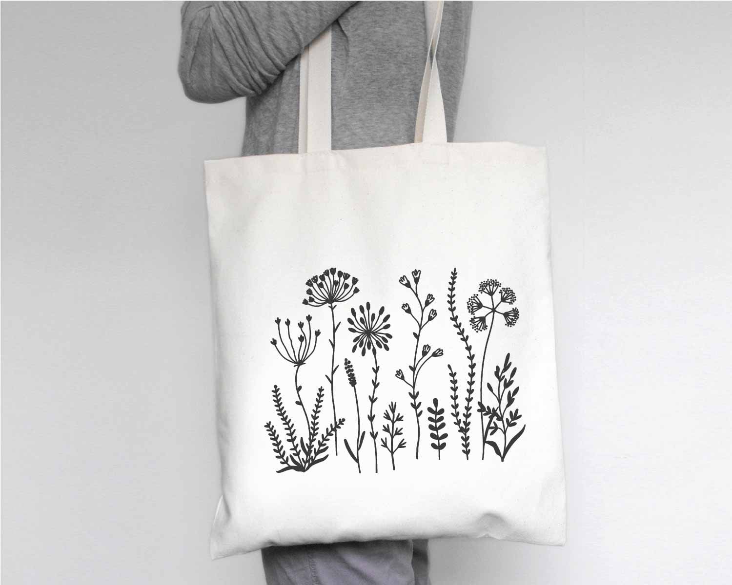 Black white tote bags deals