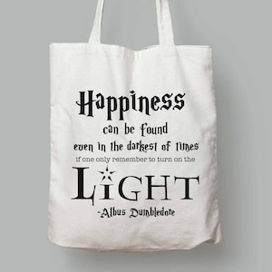 Harry Potter Tote Bag-Book Bag- Harry Potter Quote Bag-Borsa riutilizzabile-Cotton Canvas Tote Bag-Silente citazioni Bag-Borsa ecologica