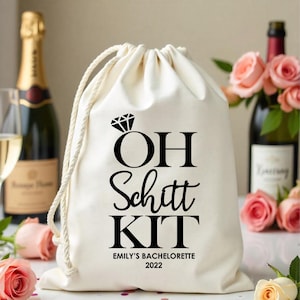 Kit Oh Schitt - Sacchetti per bomboniere per feste di addio al nubilato - Kit personalizzati per postumi di una sbornia per feste di addio al nubilato - Kit di recupero personalizzati - Sacchetti per feste di addio al nubilato - Bomboniere per feste di addio al nubilato