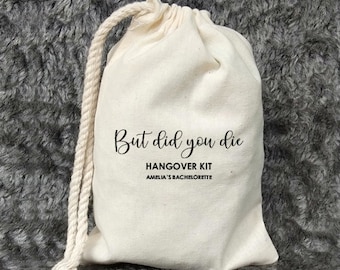 But Did You Die Hangover Kit - Bachelorette Party Favors - Vegas Bachelorette Party - Las Vegas Hangover Survival  Kit - Custom Bachelorette