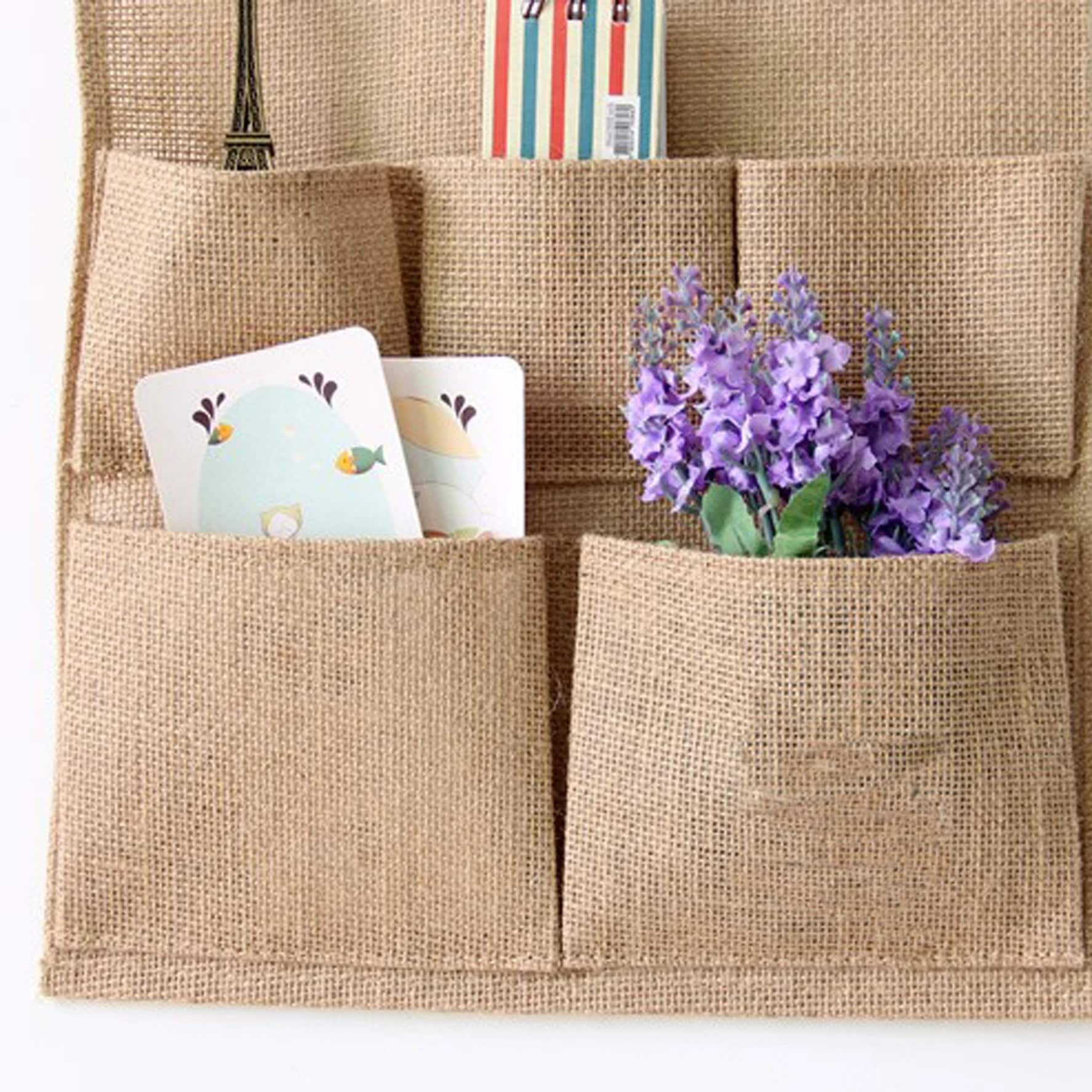 Burlap Bags Wall Organizer Weekly Schedule Hanging Wall - Etsy