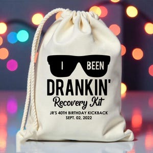 I've been drankin Recovery Kit Bag-Bachelorette survival kit-Just Drunk-Beach Hangover Kit-Pineapple bachelorette-Beyonce Bachelorette Party