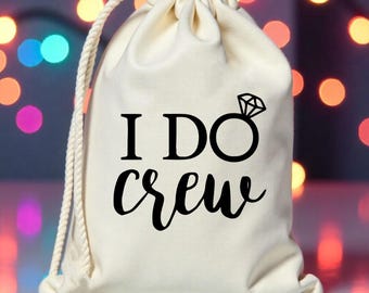 Custom I Do Crew Bride Party Bags-wedding bags-Bachelorette Party Bags-Hen Party Bags-Gift Bag- Bridal Shower Favours-Team Bride-I do bbq