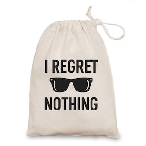 I REGRET NOTHING Bachelorette Party Favor Bags-Custom Bachelorette Hangover Kits-Customized Recovery Kits-Bach Party Bags-Bach Party Favors