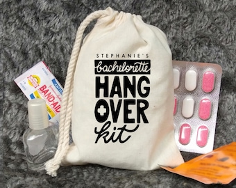 Custom Bachelorette Hangover Kit - Ring Bachelorette Party Favors - Bachelorette Party - Las Vegas Hangover Survival  Kit -Bridal Shower