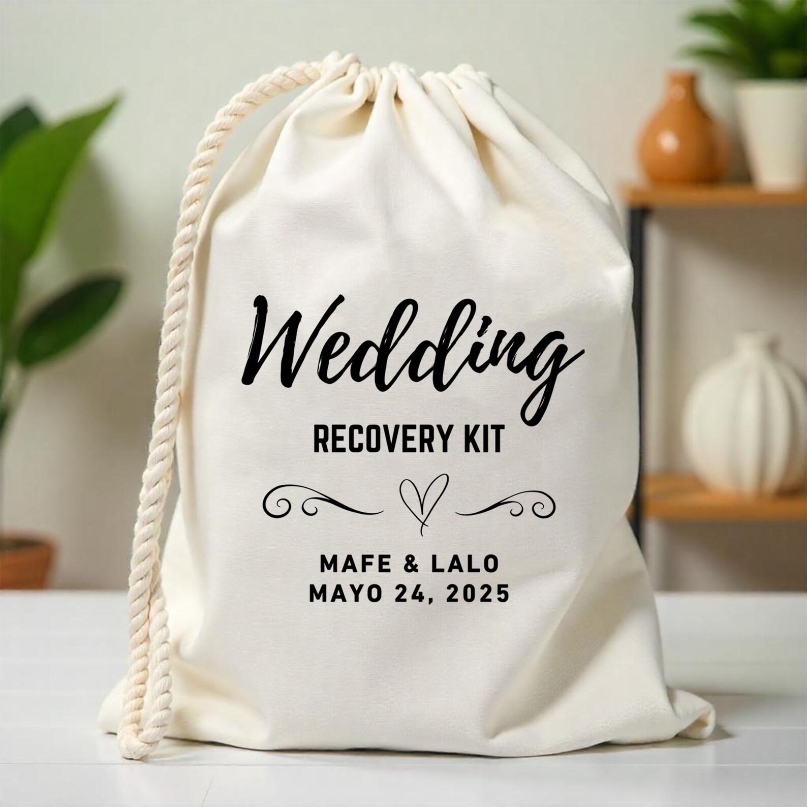 Personalized Wedding Recovery Kit - Custom Wedding - Guest Favor Bags