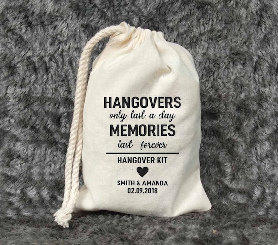  Hangover Kit Bags - 20 Cotton Drawstring Bags - Great For  Bachelorette Hangover Kit Supplies, Wedding Bag, Bachelorette Party  Supplies, Hangover Kit Items, Bachelorette Party Favors And More! : Health  & Household