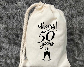 Birthday Favor Bags-Cheers to 50 Years- Anniversary Favor Bags-Welcome Bag-Hangover kit-Survival Kit-Personalized Birthday Favor Bags