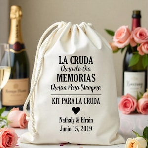 Bolsas personalizadas para el kit de resaca de La Cruda - Bolsas para despedidas de soltera - Bolsas para resaca de un día - Bolsas para resaca Adios - Bolsas de México