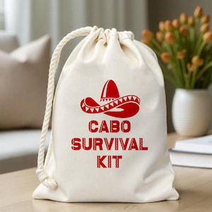 Cabo Survival Kit-Cabo Crew Favor Bag-Hangover Kit-Survival Kit-Recovery Kit-Bachelorette Weekend-Mexico Wedding-Cabo San Lucas-fiesta