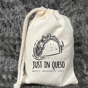 Just In Queso Wedding Welcome Bags-Fiesta Wedding Welcome Bag-Mexico Wedding Favor Bags-Fiesta Taco Wedding Favors-Taco Welcome Bags