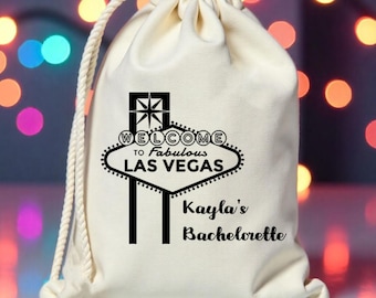 Las Vegas Hangover Kit Bachelorette Party Musselin-Tasche - Benutzerdefinierte Mini Favor Tasche - Brautdusche Tasche-Recovery Kit-Bachelorette Party Taschen