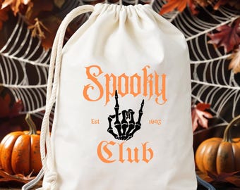 Sacs personnalisés de fête d'Halloween fantasmagorique, Sacs de cadeaux d'Halloween pour enfants, Sacs de cadeaux de fête d'Halloween tête de mort, Fête d'Halloween sombre