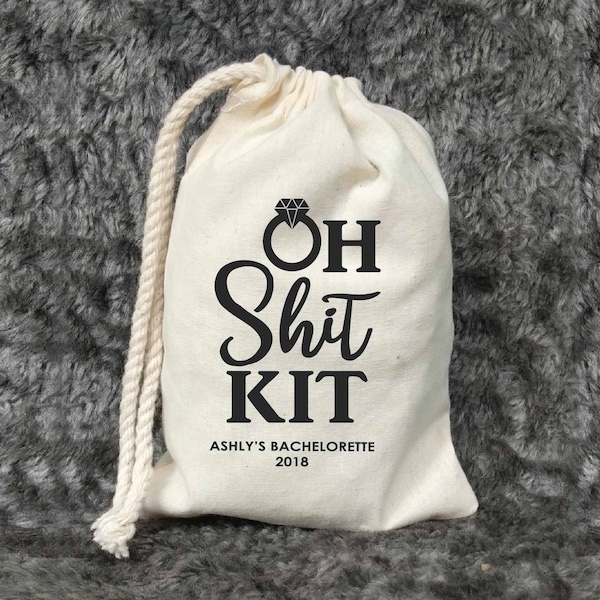 Oh Shit Kit - Möhippa-presentpåsar - Anpassade baksmällu-kit för möhippa - Anpassade återhämtningskit - Bach-festpåsar - Bach-festpresenter
