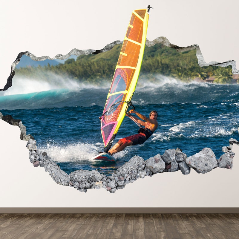 Windsurfing Decal - Etsy