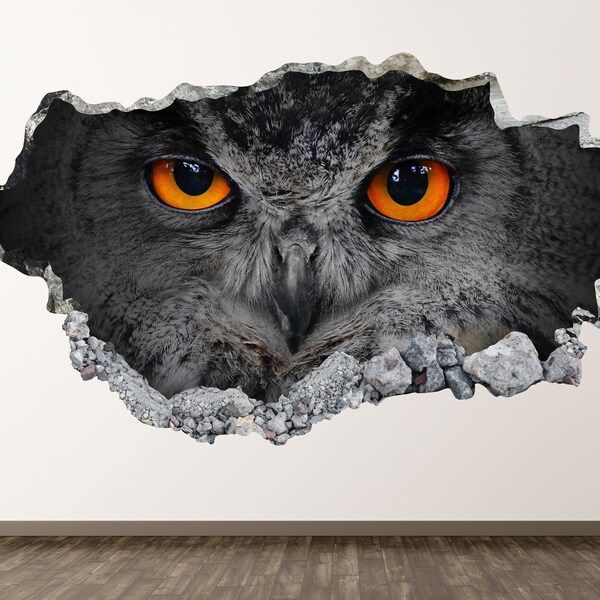 Owl Wall Decal Etsy