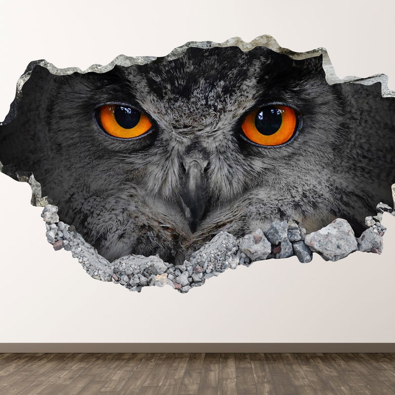 Owl Wall Decal - Etsy UK
