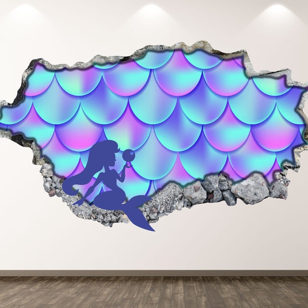 Mermaid Wall Decals - Etsy