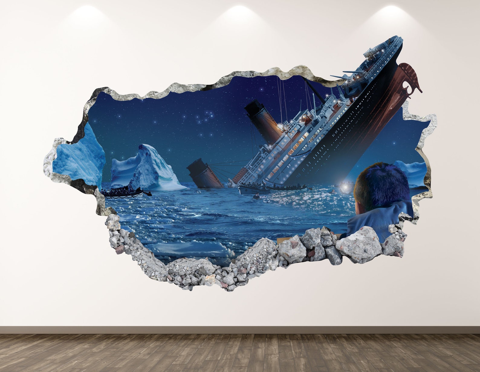 Titanic Wall Decal Ship Movie 3D Smashed Wall Art Sticker Etsy