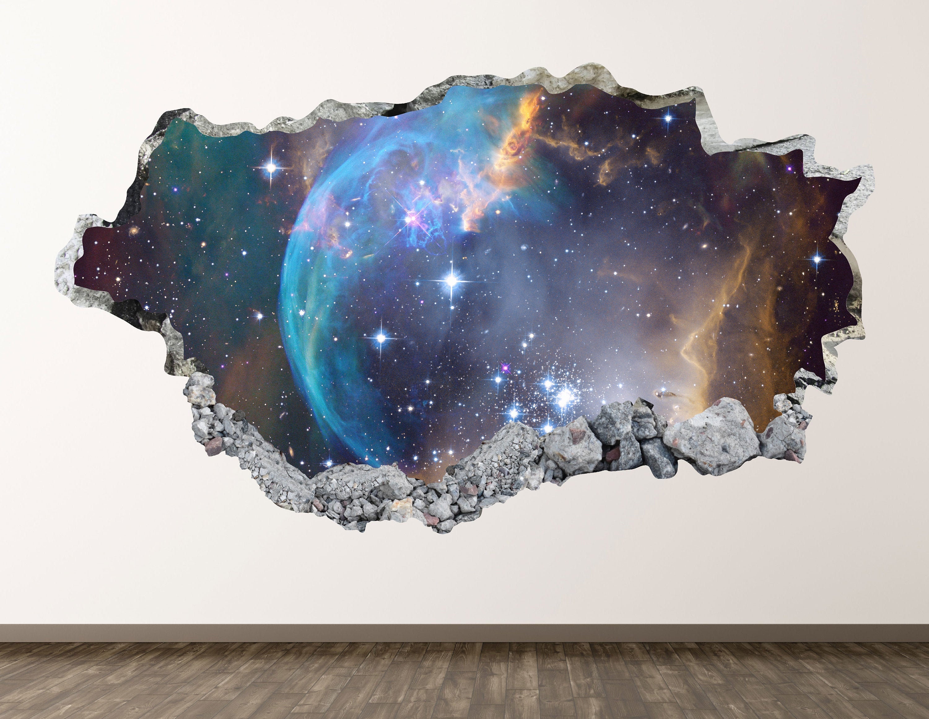 Nebula Space Wall Decal Galaxy 3D Smashed Wall Art Sticker Kids Decor Vinyl  Home Poster Personalized Gift KD945 - Etsy