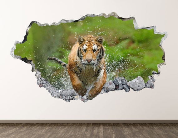 Realistic Tiger 3D Wall Stickers - 3D Wall Stickers