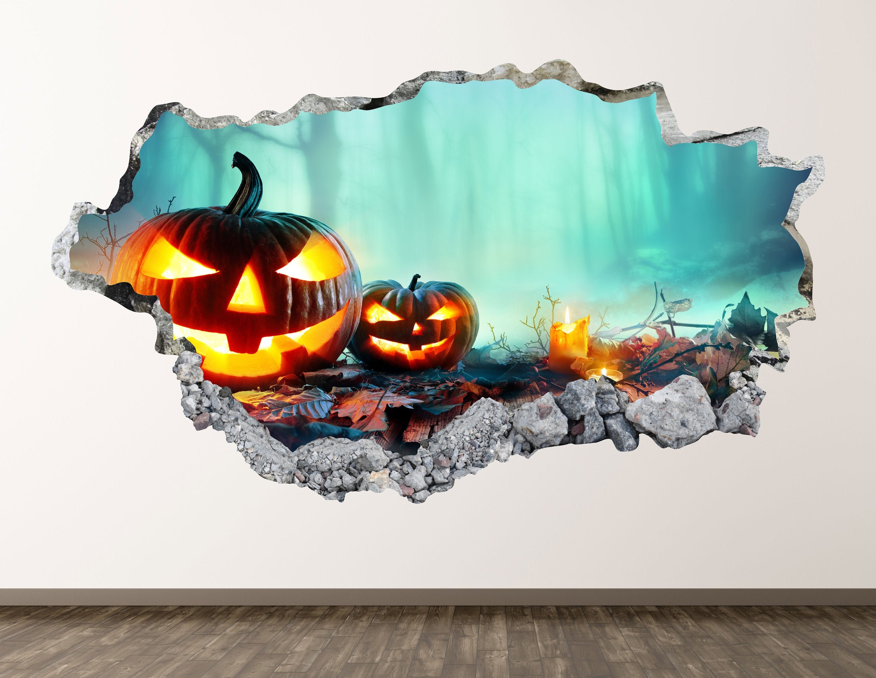Wählen Halloween Fenster Aufkleber Horror Gruselig Kürbis Home Dekoration Abziehbilder