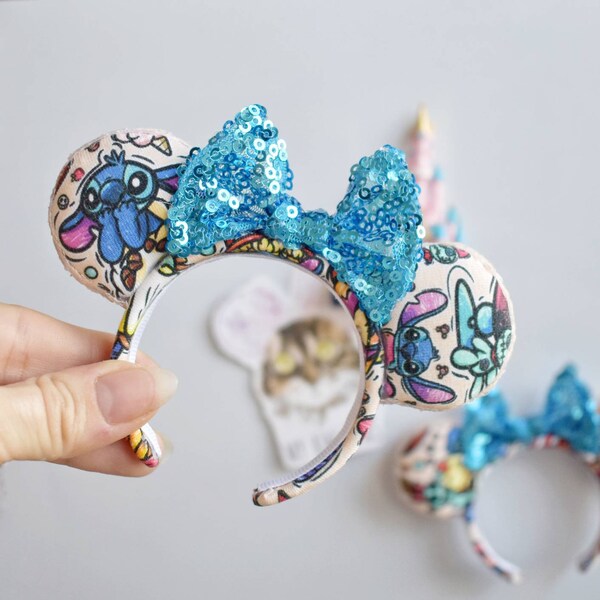 Scrump Lilo & Stitch inspired snacks fridge magnet Minnie mouse ears