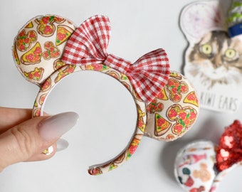 pizza fridge magnet mouse ears Minnie inspired