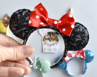 Minnie Mouse inspired sequin ears fridge magnet