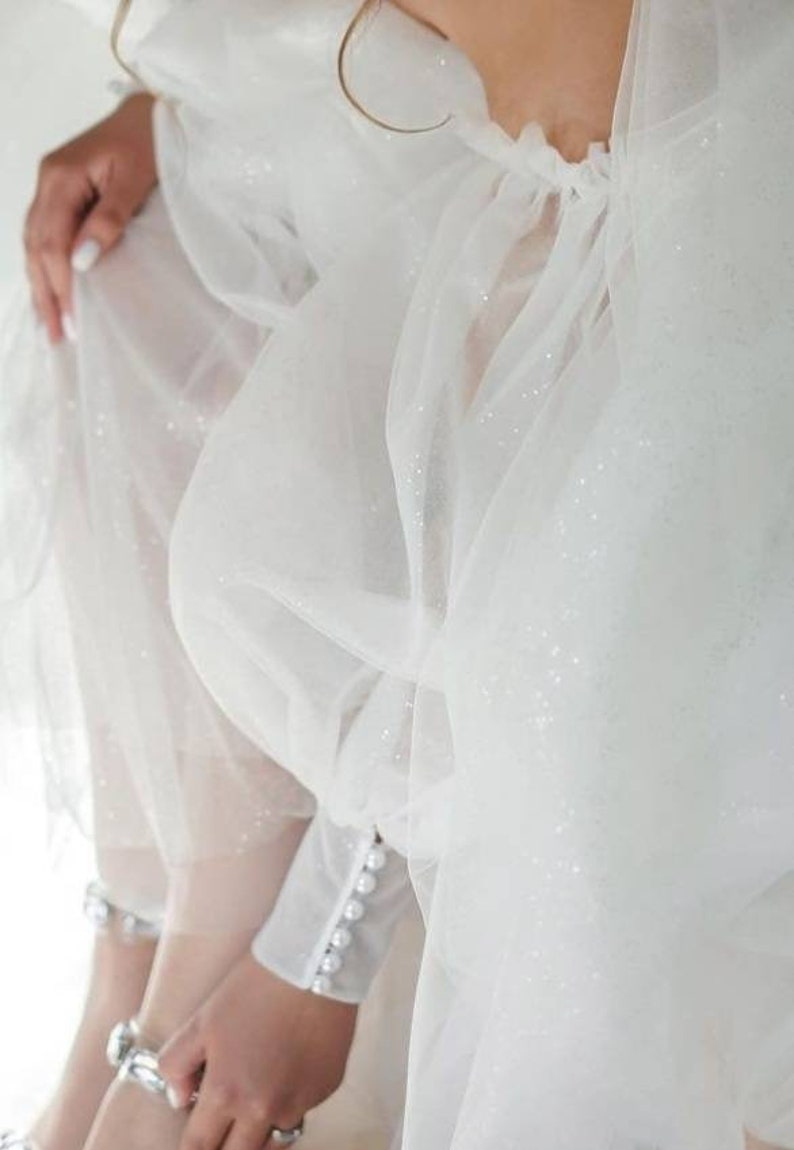 Detachable Tulle Puff Sleeves for Wedding Dressbicep Wedding Etsy