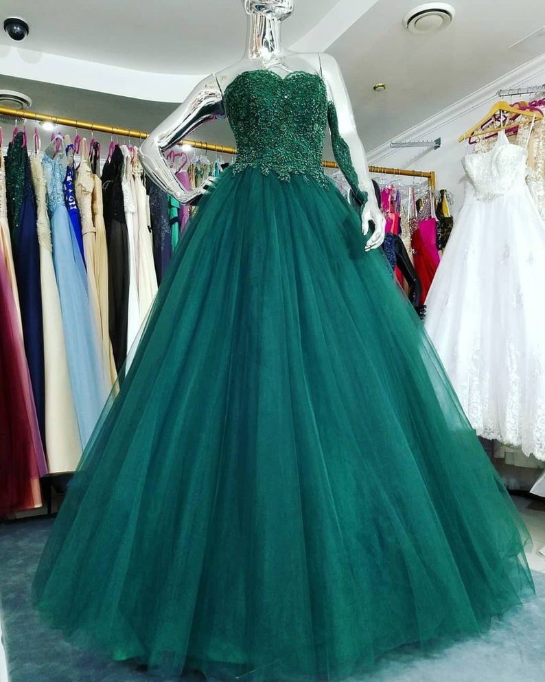 Emerald wedding dressgreen wedding dresscolor wedding | Etsy