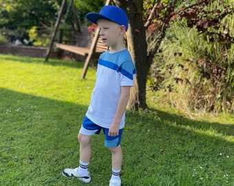 Personalised Boys t-shirt and shorts, Boys twin set, boys personalised t-shirt, personalised boys clothes, boys short set