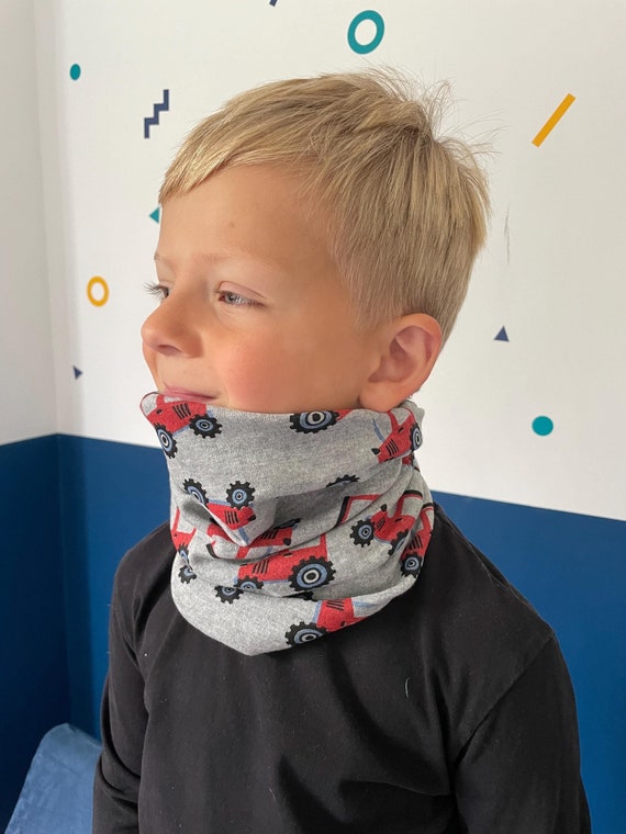 小物 TRUNC 88 Fluffy Snood Children's Snood, Tractor Snood, Neck Scarf, Neck Tube