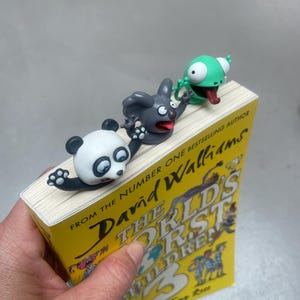 Fun kids personalised bookmark, squished animal bookmark, children&#39;s bookmark, fun gift for a bookworm - Panda bookmark, Koala, Lobster