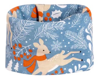 Braga de cuello infantil de invierno: Calentador de cuello de algodón, braga de cuello para niños, Buffy con ciervo