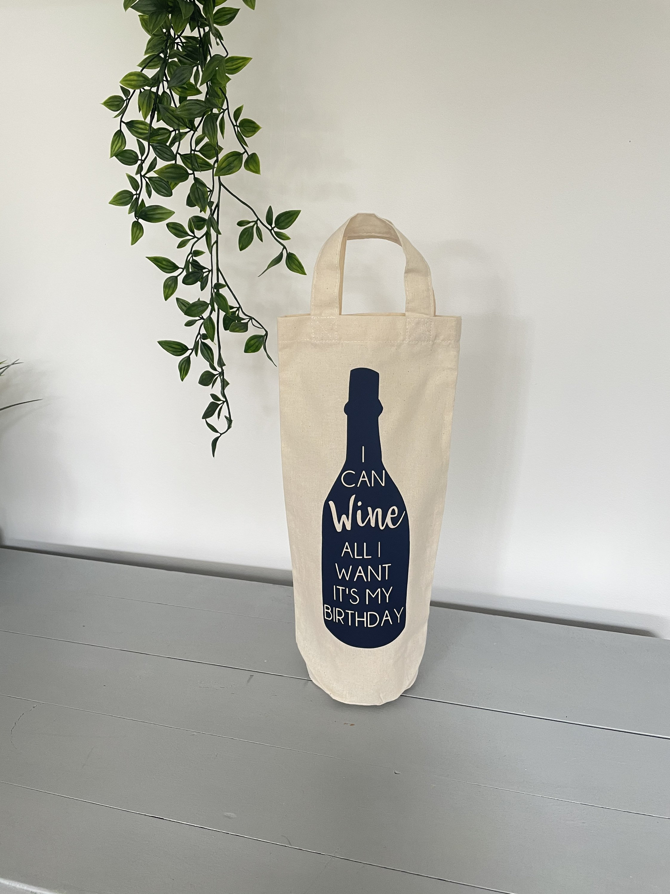 Cotton Wine Bag With Handles Bottle Bag Personalised Wine Etsy UK