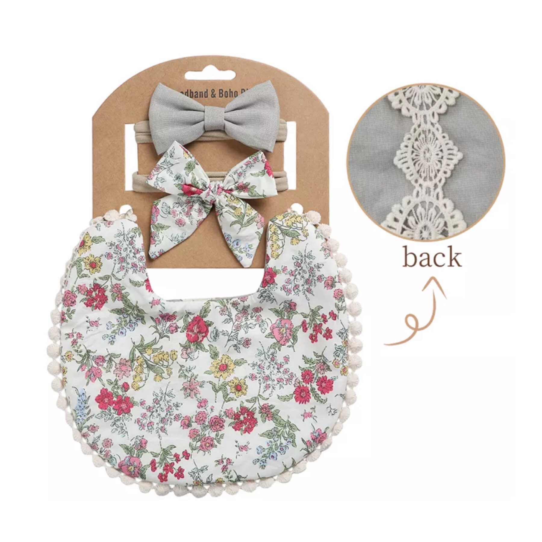 Baby Bib and Headbands/reversible Bib/boho Bib/vintage Etsy UK