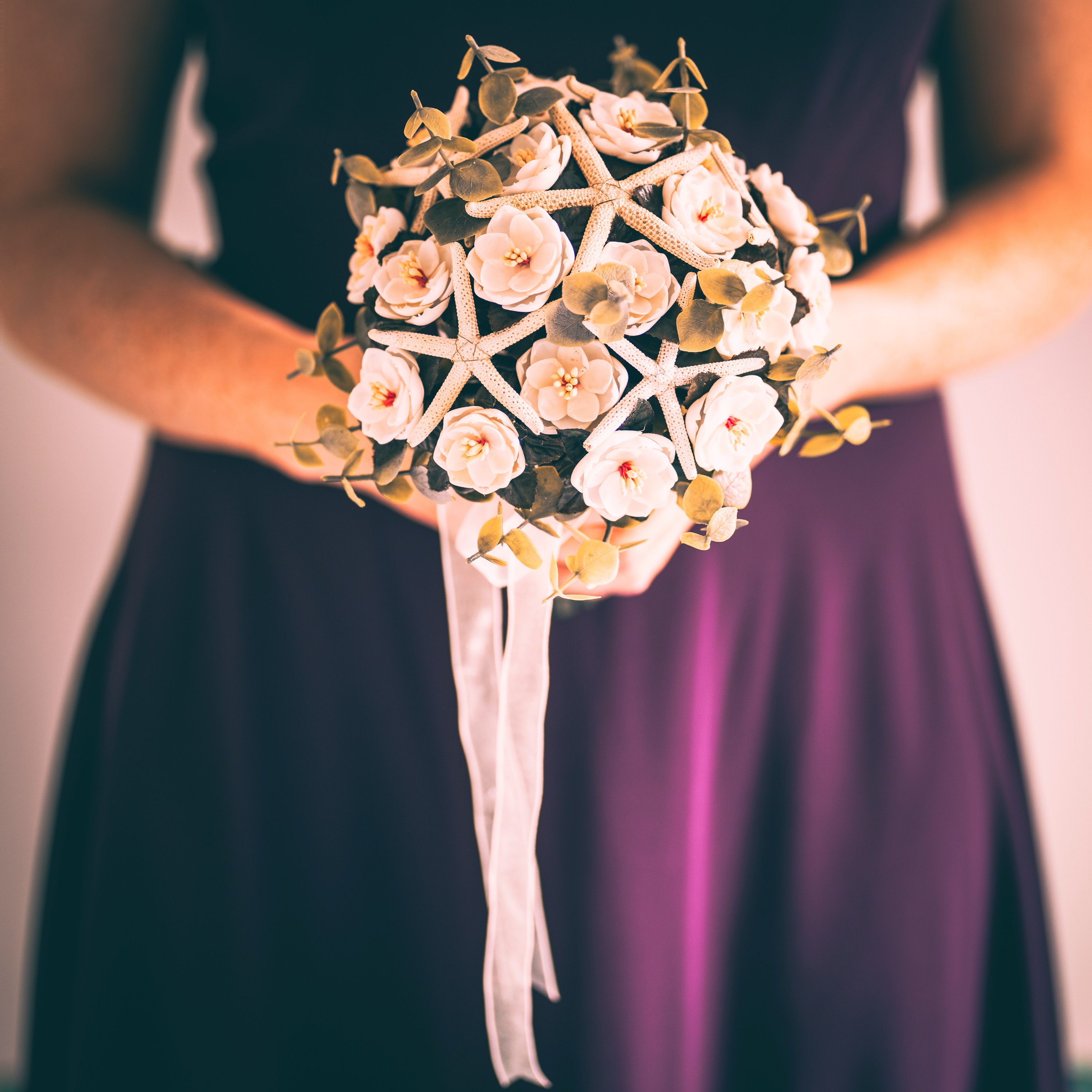 Shell Bouquet Rose and Starfish - Etsy UK