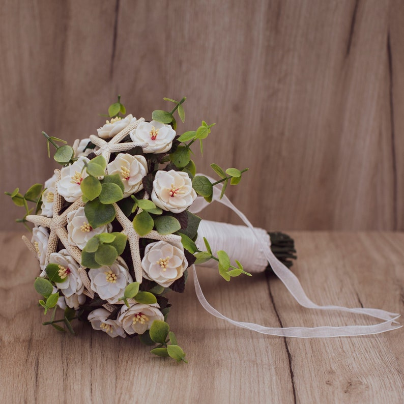 Shell Bouquet Rose and Starfish - Etsy UK