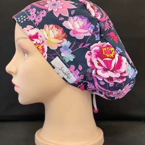 Paisley Floral - scrub hat for women,scrub cap, scrub cap for women, surgical cap, scrub cap Australia, adjustable scrub cap, flowers