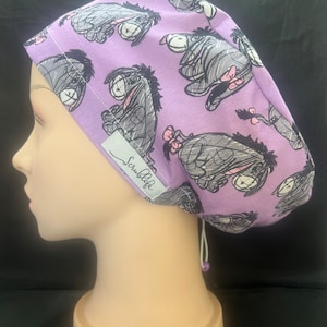 Melancholische ezel - scrubmuts voor vrouwen, scrubmuts, scrubmuts voor vrouw, chirurgische pet, scrubmuts Australië, verstelbare scrubmuts, cartoon